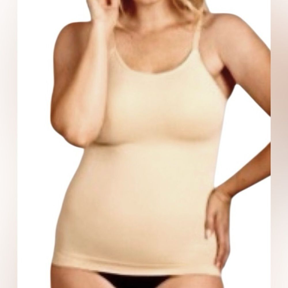 Shapermint All Day Every Day Scoop Neck Shapewear Camisole in Cream Womens XL
